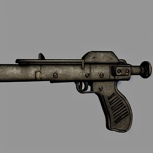 Image similar to submachine gun in Unreal Engine, concept art