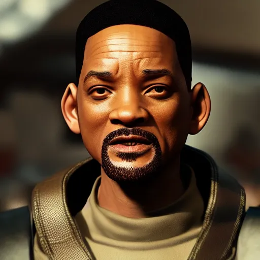 Image similar to will smith as a jedi, starwars, hyper detailed, digital art, trending in artstation, cinematic lighting, studio quality, smooth render, unreal engine 5 rendered, octane rendered