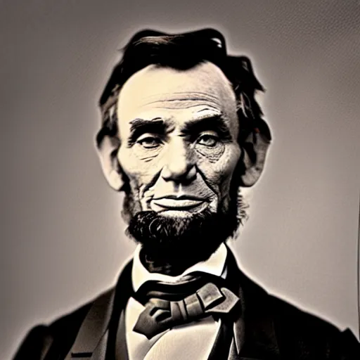 Prompt: real portrait of Abraham Lincoln