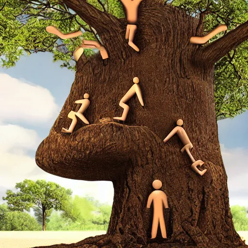 Image similar to the human level tree