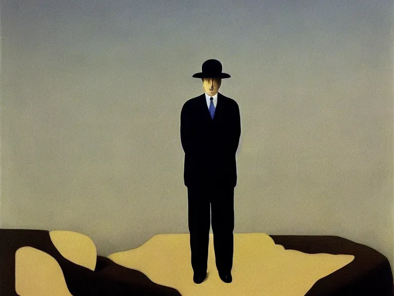 Image similar to nothingness, painting by rene magritte, high detail, high resolution