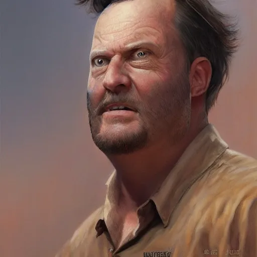 Prompt: Beautiful hyperrealistic detailed matte portrait painting of Gene Belcher from Bobs Burguer by andreas rocha and john howe and Martin Johnson