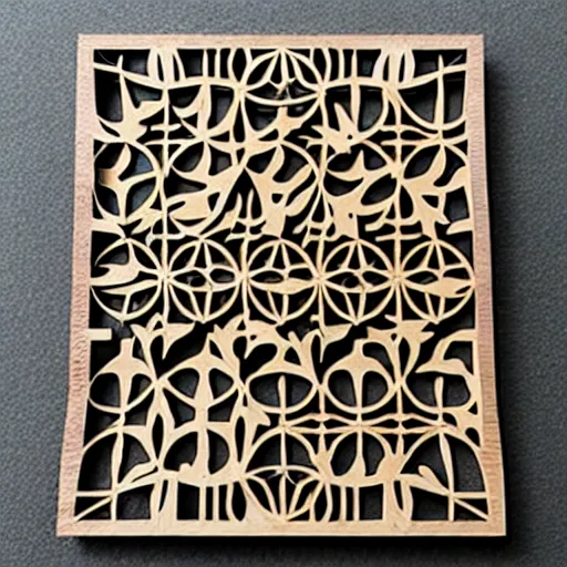 Image similar to layered lasercut wood