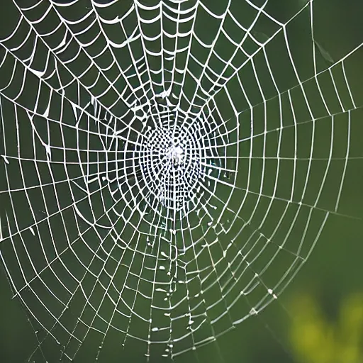 Prompt: thick spider webs with rounded holes