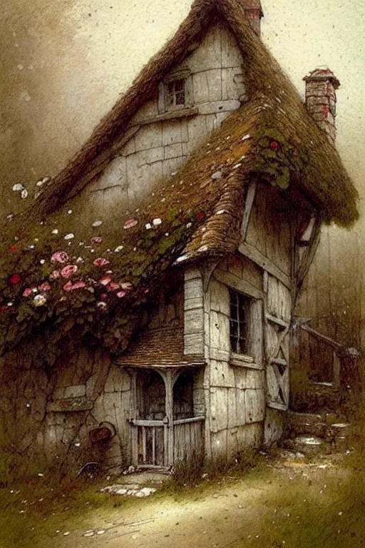 Image similar to ( ( ( ( ( 1 1 7 5 0 s cottage. muted colors. ) ) ) ) ) by jean - baptiste monge!!!!!!!!!!!!!!!!!!!!!!!!!!!!!!