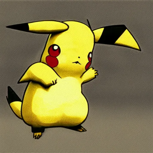 Prompt: pikachu by Koson Ohara