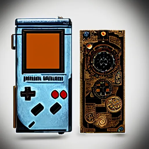 Image similar to steampunk gameboy