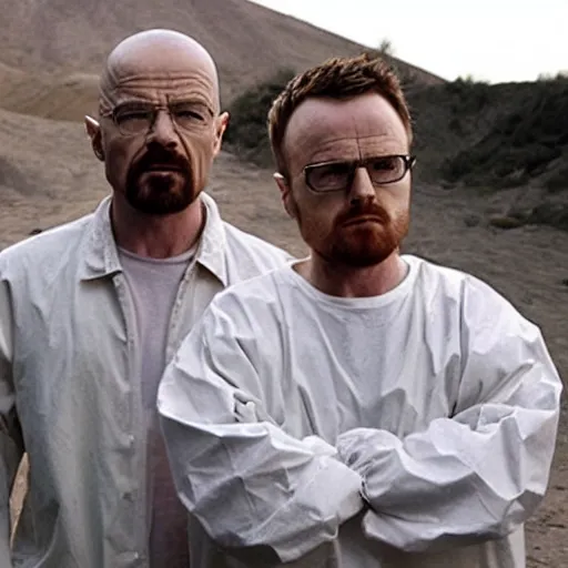 Image similar to walter white and jesse pinkman muckbang