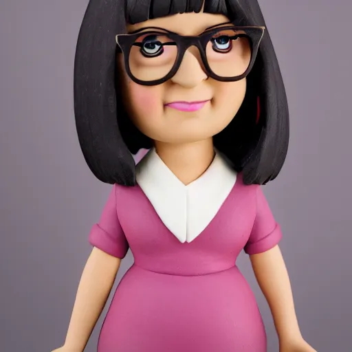 Image similar to Beautiful photograph of Tina Belcher Made of clay photo 50 mm studio lighting