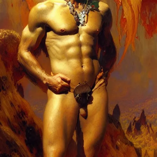 Prompt: stunning male god the creator of the earth, highly detailed painting by gaston bussiere, craig mullins, j. c. leyendecker, 8 k