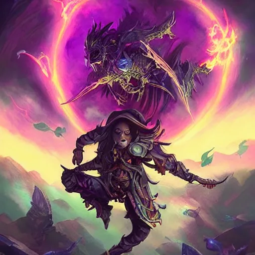 Prompt: flying skulls with violet fire trails, violet theme, magic spell art, epic fantasy digital art style, fantasy artwork, by Greg Rutkowski, fantasy hearthstone card art style