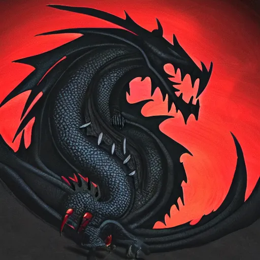Prompt: Onox dark dragon