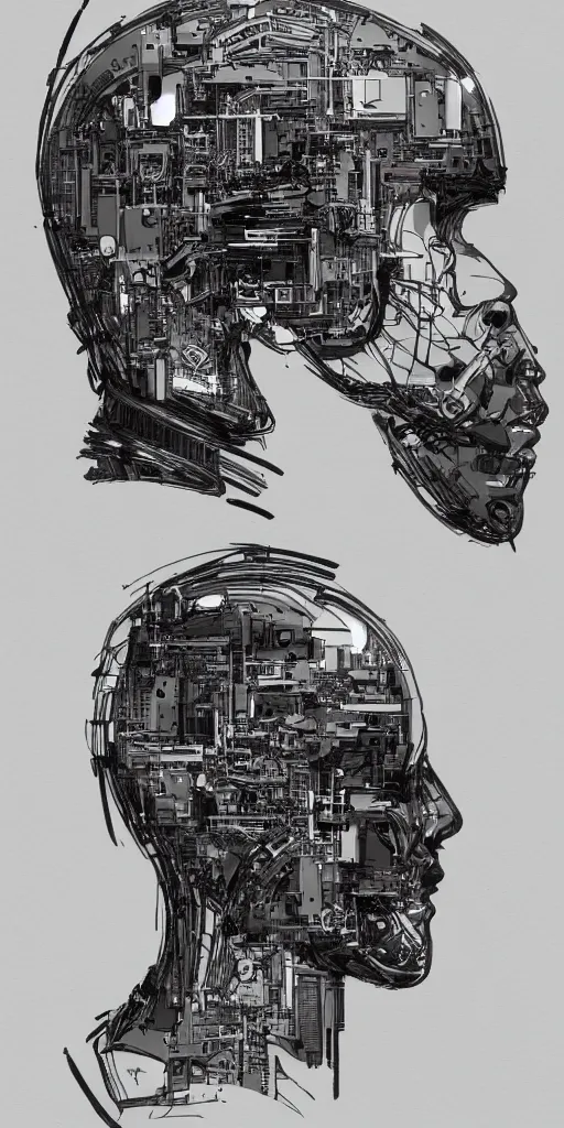 Prompt: conceptual art design drawings, instructions, various mechanical prostheses that can enhance human function, cyberpunk, precision, high detail, 8 k, sketch.
