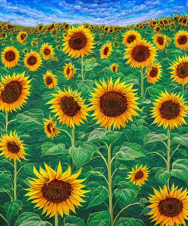 Prompt: sunflower garden, heavenly, sun rays, intricate, colorful, highly detailed, digital painting, smooth, sharp focus, illustration