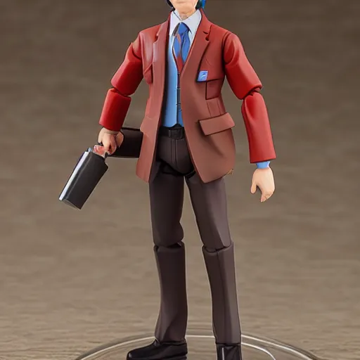 Prompt: Saul Goodman as a Figma anime figurine. Posable PVC action figurine.