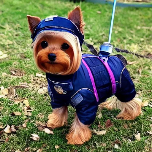 Prompt: A Yorkshire Terrier in a space suit, its face, smiling, clearly visible inside the helment /imagine https://discord.com/channels/1002292111942635562/1005628033945837620/1006191040228753459