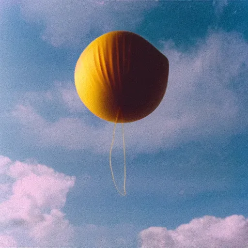 Prompt: realistic! photo of a balenciaga top, floating in sky, color film photography, 35mm