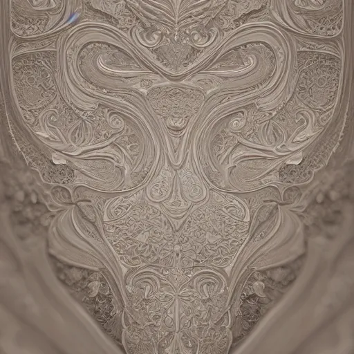 Prompt: opalescent marble portrait, up close, shallow depth of field, warm, masterpiece, ivory carving, fractal paisley inlay, lace, intricate, elegant, highly detailed, artgerm, matte painting, trending on artstation, lace, by ruan jia and greg rutkowski