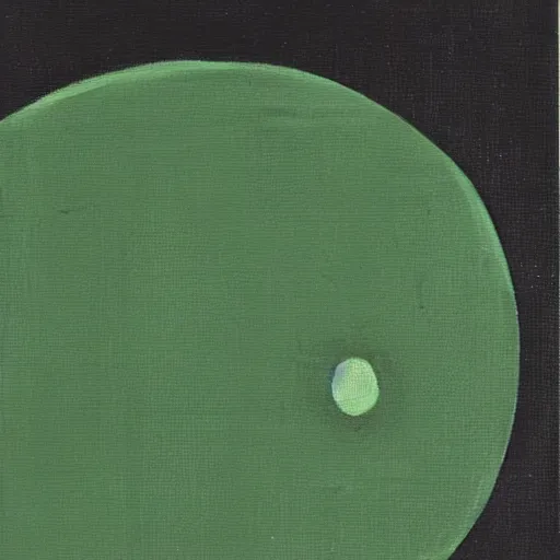 Prompt: a green circle on black canvas, very wider brush stroke, japanese art