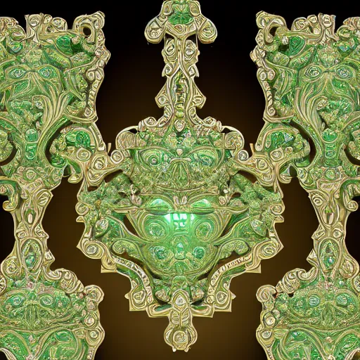 Image similar to fair princess of emerald, ornate, 8 k, intricate, detailed, accent lighting, dramatic light, octane render