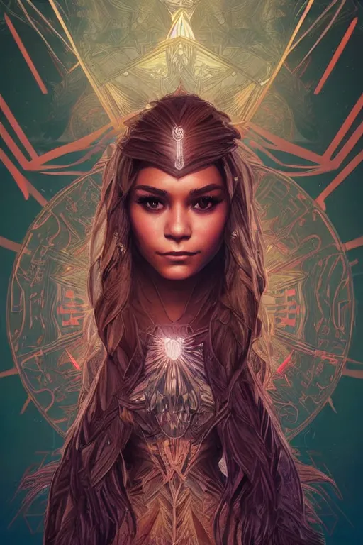 Image similar to symmetry!! portrait of vanessa hudgens in the style of horizon zero dawn, machine face, intricate, elegant, highly detailed, digital painting, artstation, concept art, smooth, sharp focus, illustration, art by artgerm and greg rutkowski and alphonse mucha, 8 k