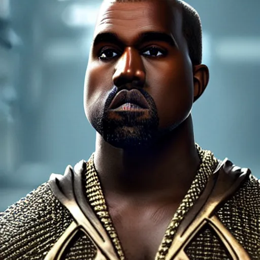 Prompt: kanye west as an aquaman 4k