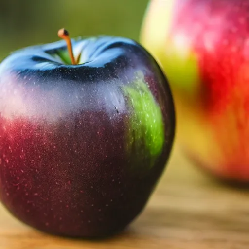 Image similar to black apple, photo, detailed, 4k