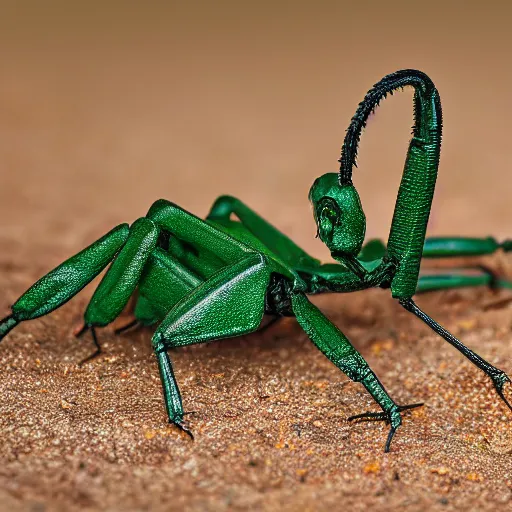 Prompt: national geographic professional photo of scyther, award winning