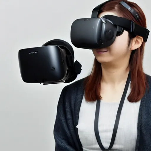 Image similar to Akko kagari playing virtual reality,Atsuko Kagari playing virtual reality