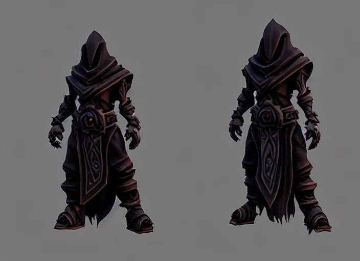 Image similar to cloaked wraith skull, stylized stl, 3 d render, activision blizzard style, hearthstone style, darksiders style