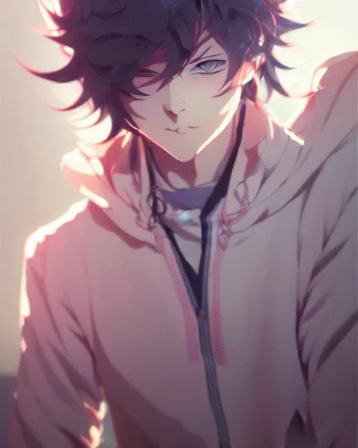 Image similar to extremely attractive soft feminine male anime character screenshot, nagito komaeda, anime, intricate, sharp focus, illustration, highly detailed, digital painting, cell shaded, concept art, matte, art by ilya kuvshinov and kyoto animation and wlop, ruan jia and greg rutkowski, studio quality, masterpiece