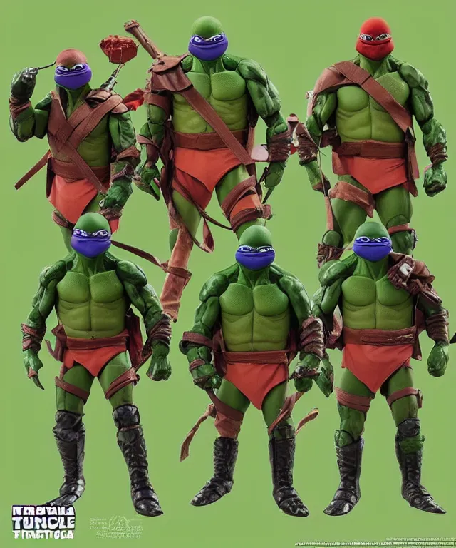 Image similar to packaging for a teenage mutant ninja turtle raphael hottoys toy