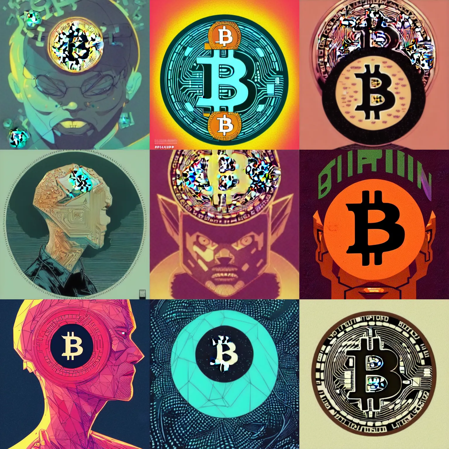 Prompt: cell shaded bitcoin logo eyes, llustration, concept art by josan gonzales and wlop, by james jean, victo ngai, david rubin, mike mignola, laurie greasley, highly detailed, sharp focus, logo trending on artstation, hq, deviantart, art by artgem
