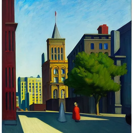 Prompt: Montreal by Edward Hopper