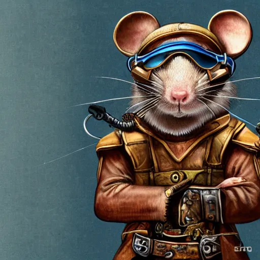 Image similar to a rat with steampunk googles, from Starcraft