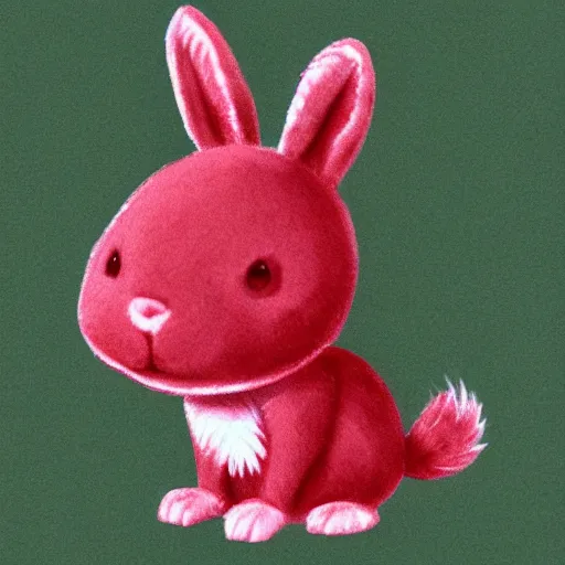 Prompt: adorable ruby bunny creature