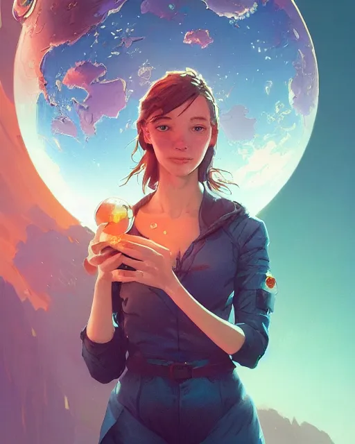 Prompt: highly detailed vfx woman holding a sphere of water in her hands, stephen bliss, unreal engine, greg rutkowski, loish, rhads, beeple, makoto shinkai and lois van baarle, ilya kuvshinov, rossdraws, tom bagshaw, alphonse mucha, global illumination, detailed and intricate environment