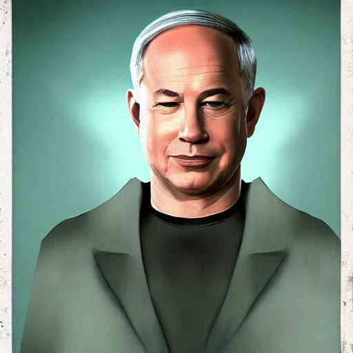 Image similar to binyamin netanyahu portrait film in the style of game of thrones digital art