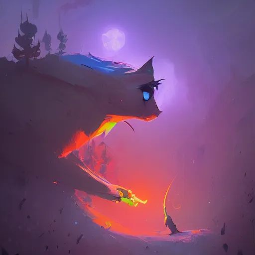 Image similar to a hybrid of cat and mouse, digital art fantasy art, highly detailed, art by anton fadeev, james gurney, anato finnstark, ismail inceoglu