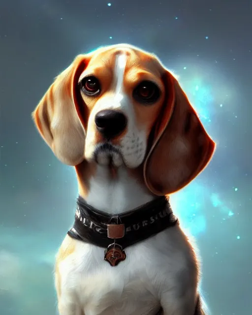 Image similar to cute beagle, cinematic, full shot, stunning, adorable, detailed painted fur, digital painting, artstation, smooth, hard focus, illustration, art by jessica rossier and and brian froud