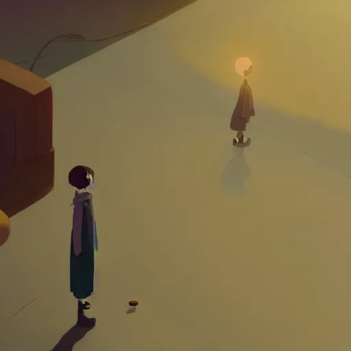 Prompt: awareness of emptiness without naming it, detailed, cory loftis, james gilleard, atey ghailan, makoto shinkai, goro fujita, studio ghibli, rim light, exquisite lighting, clear focus, very coherent, plain background