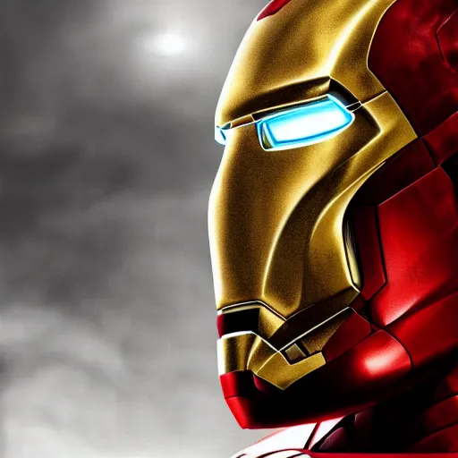 Image similar to photoshop art wallpaper photorealistic shockingly amazing portrait of Iron Man extremely detailed, made by wlop and maxwell boas