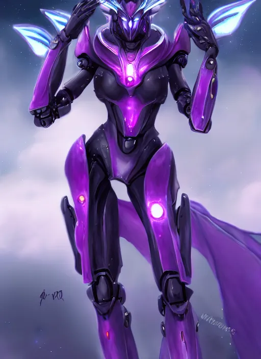 Prompt: cinematic goddess close shot, beautiful stunning anthropomorphic robot mecha female dragon, metal ears, led purple eyes, smooth fuschia skin, smooth silver armor, floating in space, holding a galaxy, epic proportions, epic size, epic detail, furry art, dragon art, giantess art, warframe fanart, furaffinity, octane