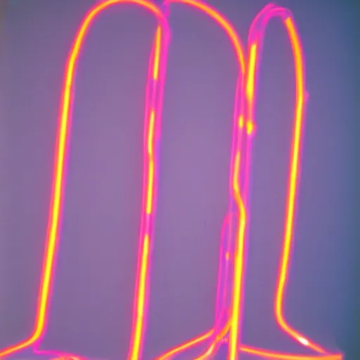 Prompt: Liminal space in outer space as neon tubes art by Bruce Nauman