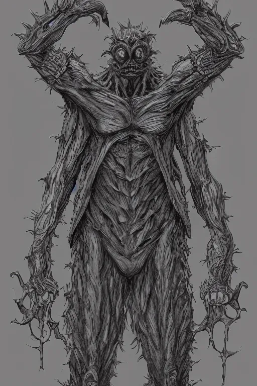 Image similar to mole humanoid figure monster, symmetrical, highly detailed, digital art, sharp focus, trending on art station, kentaro miura manga art style