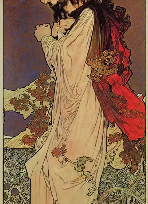 Prompt: cai xukun by james jean, manuel sanjulian, alphonse mucha