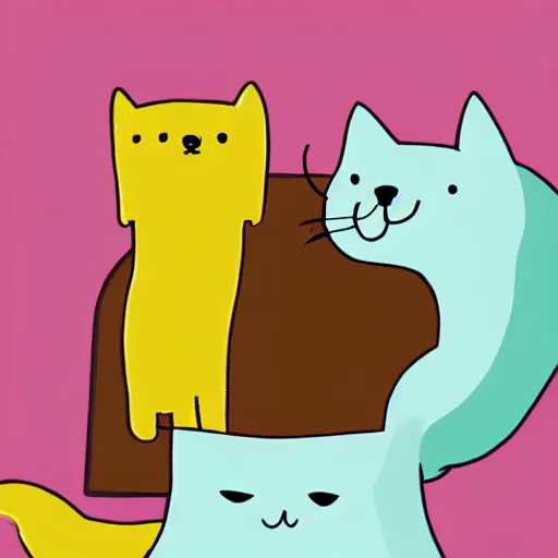 Image similar to cat by adventure time