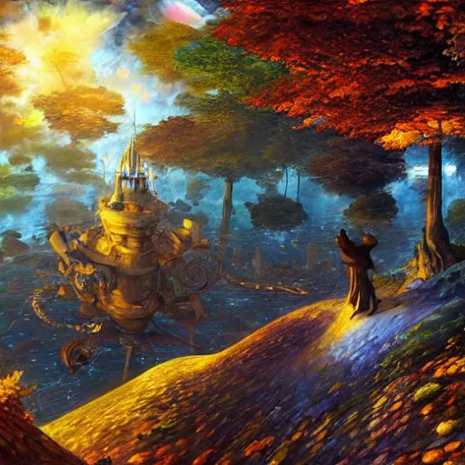 Image similar to cryengine render by android jones, james christensen, rob gonsalves, leonid afremov and tim white