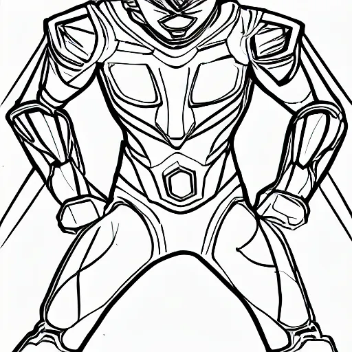 Image similar to line art concept of a new power ranger