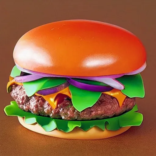 Image similar to a hamburger transformer toy from mcdonald ’ s